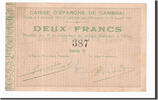 France 2 Francs Banknote, Pirot:59-507, Cambrai -