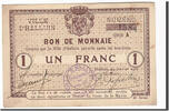 France 1 Franc Banknote, Pirot:59-1257, Halluin -