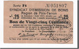 France 25 Centimes Banknote, Pirot:08-150, Poix-Terron -