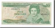 East Caribbean States 5 Dollars Banknote, Undated (1988-93), KM:22a1 -