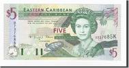 East Caribbean States 5 Dollars Banknote, Undated (1988-93), KM:22a2 -