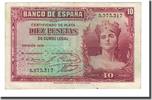 Spain 10 Pesetas Banknote, KM:86a -