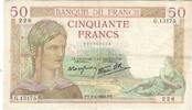 France 50 Francs Cérès, P. Rousseau and R. Favre-Gilly, 1940-04-04 -