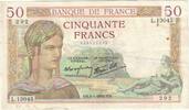 France 50 Francs Cérès, P. Rousseau and R. Favre-Gilly, 1940-04-04 -
