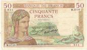 France 50 Francs Cérès, P. Rousseau and R. Favre-Gilly, 1935-12-19 -