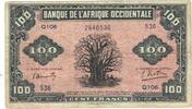 French West Africa 100 Francs Banknote, 1942-12-14, KM:31a -