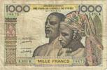 West African States 1000 Francs Banknote, KM:103Ai -