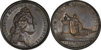 France Medal Louis XIV, La Maladie du Roi, Mauger, Copper -