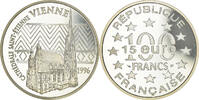 France 100 Francs-15 Euro Coin, Vienne - Cathédrale Saint-Etienne -