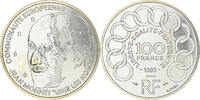France 100 Francs Coin, Jean Monnet, ESSAI, Silver -