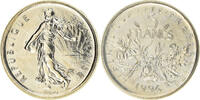 France 5 Francs Coin, Semeuse, Paris, Nickel Clad -