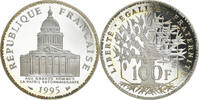 France 100 Francs Coin, Panthéon, Paris, Proof, Silver -