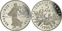 France 5 Francs Coin, Semeuse, Paris, Proof, Nickel Clad -