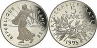 France 5 Francs Coin, Semeuse, Paris, Proof, Nickel Clad -