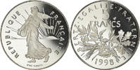 France 5 Francs Coin, Semeuse, Paris, Proof, Nickel Clad -