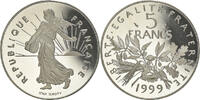 France 5 Francs Coin, Semeuse, Paris, Proof, Nickel Clad -