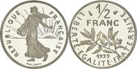 France 1/2 Franc Coin, Semeuse, Proof, Nickel, KM:931.2 -