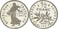 France 1/2 Franc Coin, Semeuse, Proof, Nickel, KM:931.2 -