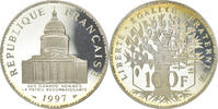 France 100 Francs Coin, Panthéon, Paris, Proof / BE, Silver -
