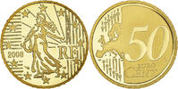 France 50 Euro Cent Paris, Proof / BE, Brass, KM:1412 -