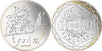 France 10 Euro Egalité Hiver Sempé, Silver, Gadoury:EU718 -
