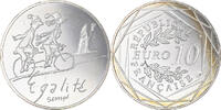France 10 Euro Egalité Hiver Sempé, FDC, Silver -