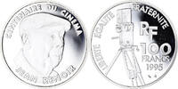 France 100 Francs Coin, Jean Renoir, Centenaire du Cinéma, BE -