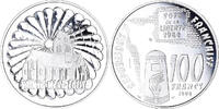 France 100 Francs Coin, Sainte-Mère-Eglise, ESSAI, Silver -