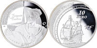 France 10 Euro Jacques Cartier, Paris, Proof / BE, Silver -