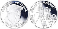 France 100 Francs Coin, Jean Renoir, Centenaire du Cinéma, Essai Proof -