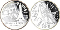 France 10 Euro Gustave Eiffel, Paris, BE, Silver -