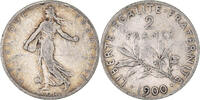France 2 Francs Coin, Semeuse, Paris, Silver, KM:845.1 -