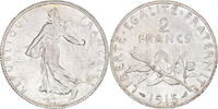 France 2 Francs Coin, Semeuse, Paris, Silver, KM:845.1 -