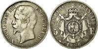 France 5 Francs Coin, Napoleon III, Napoléon III, Paris -
