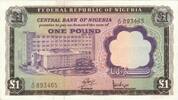 Nigeria 1 Pound Banknote, Undated (1968), undated (1968), KM:12a -