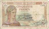 France 50 Francs Cérès, G.5222, Fayette:17.5, KM:81 -
