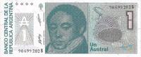 Argentina 1 Austral Banknote, KM:323b -
