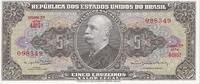 Brazil 5 Cruzeiros Banknote, Undated (1964), KM:176d -
