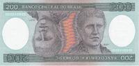 Brazil 200 Cruzeiros Banknote, KM:199b -