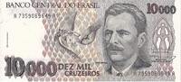 Brazil 10,000 Cruzeiros Banknote, 1992, KM:233b -