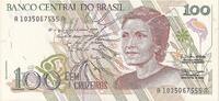 Brazil 100 Cruzeiros Banknote, UNdated (1990), KM:228 -