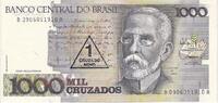 Brazil 1 Cruzado Novo on 1000 Cruzados Banknote, KM:216b -