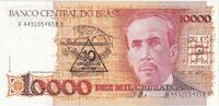 Brazil 10 Cruzados Novos on 10,000 Cruzados Banknote, Undated, KM:218b -