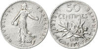 France 50 Centimes Semeuse, Paris, Silver, Gadoury:420 -