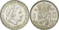 Netherlands Gulden Juliana, Silver, KM:184 -