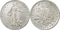 France 50 Centimes Semeuse, Paris, Silver, Gadoury:420 -