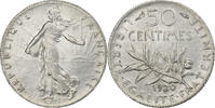 France 50 Centimes Semeuse, Paris, Silver, Gadoury:420 -