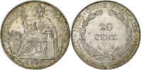 French Indochina 20 Cents French Indo-China, Paris, Silver, Lecompte:236 -