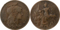 France 5 Centimes Dupuis, Paris, Bronze, Gadoury:165, KM:842 -