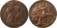 France 5 Centimes Dupuis, Paris, Bronze, Gadoury:165, KM:842 -